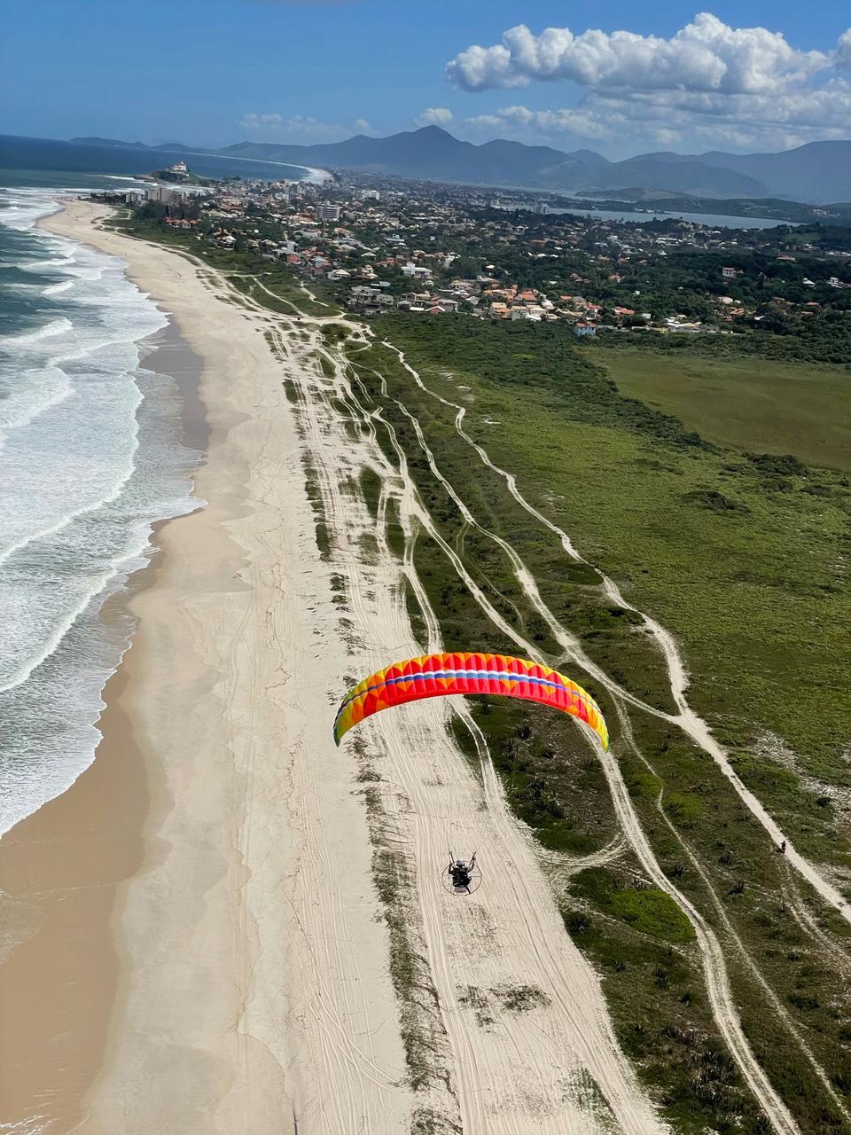 Coastal paramotor flight
