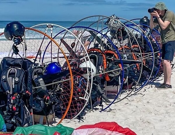 Paramotor flying in Rio